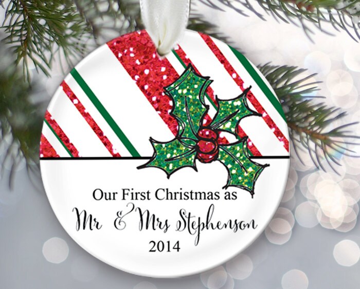candy stripe our first christmas ornament personalized candy stripe our first christmas ornament personalized