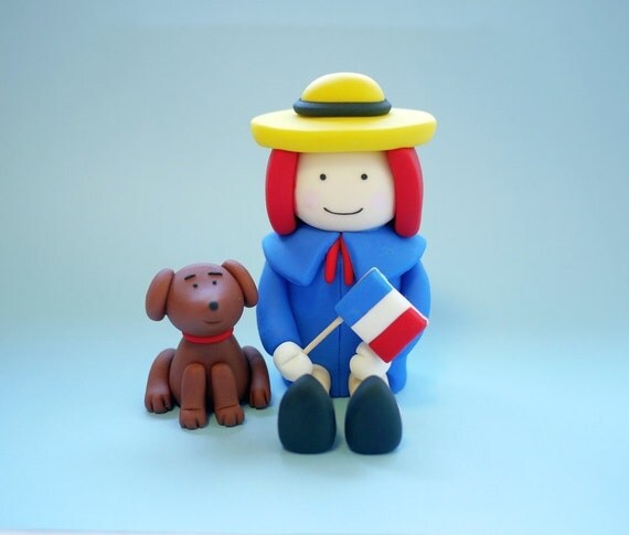Fondant Madeline in Paris & Genevieve Cake Topper Il_570xn