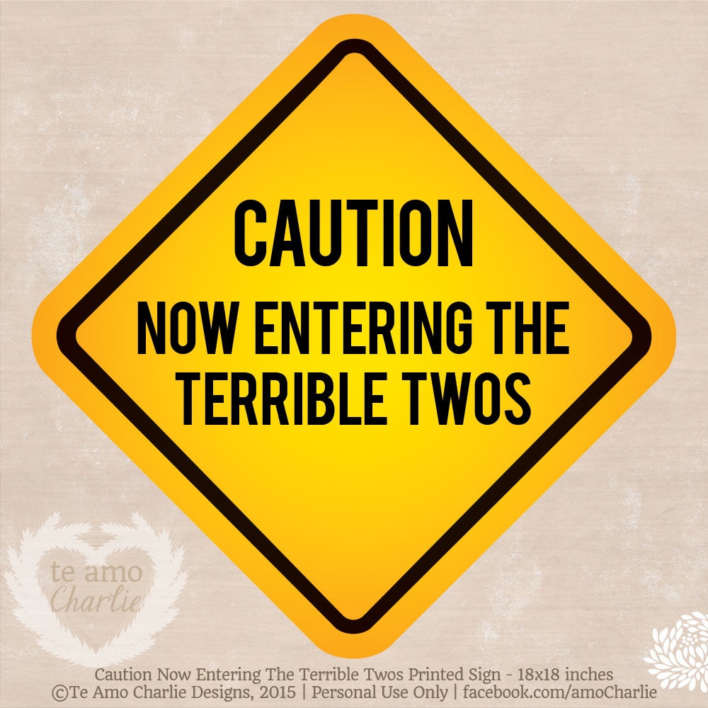 caution terrible twos ahead shirt