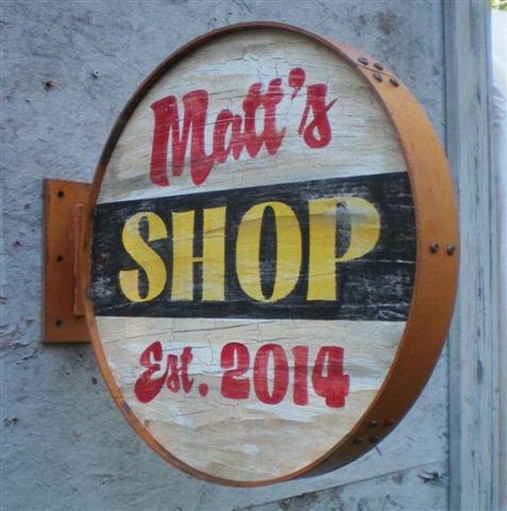 Personalized Rusty Style Shop Signsdouble by RetroRoadVintageSign