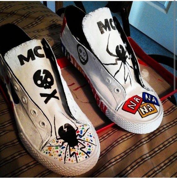 Items similar to My Chemical Romance Killjoy Laced Canvas Shoes on Etsy