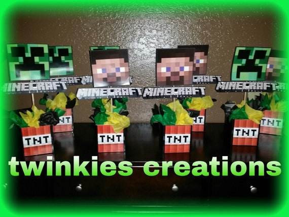 MINECRAFT INSPIRED CENTERPIECES by TwinkiesCreations on Etsy