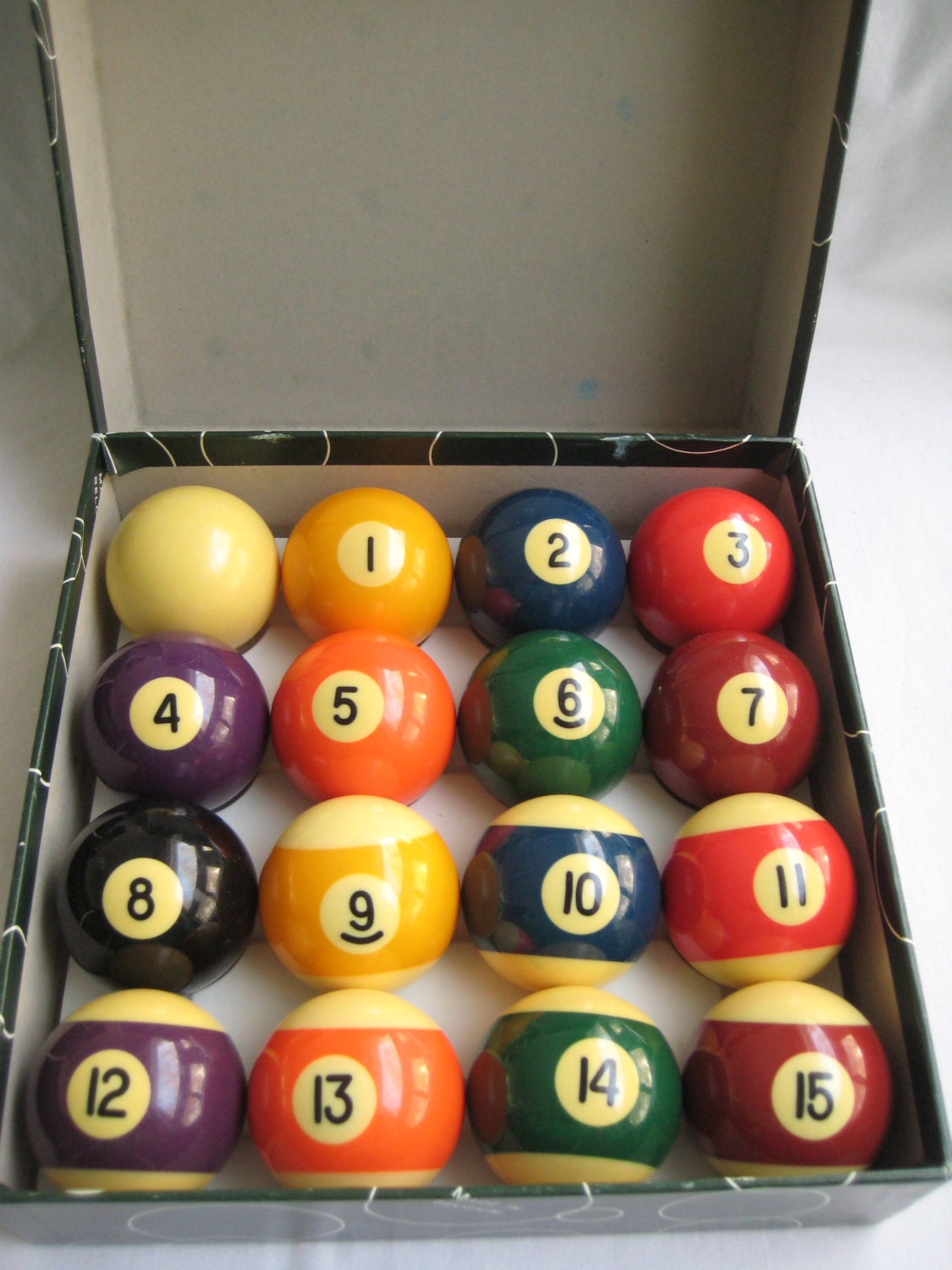 Vintage Aramith Billiard Balls with Box Pool Balls Made in