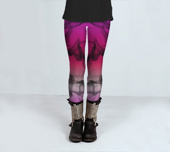 Pink Smokey yoga fitness workout leggings size XS by ParadoxYoga