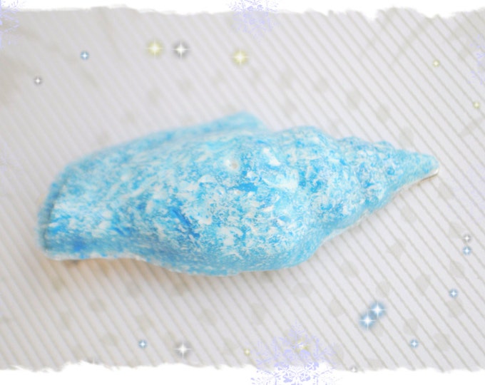 Baby Blue Seashell Resin Hair Clip