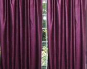 Purple Curtain Silk Drape Panel Vintage Home Decor Idea-Single