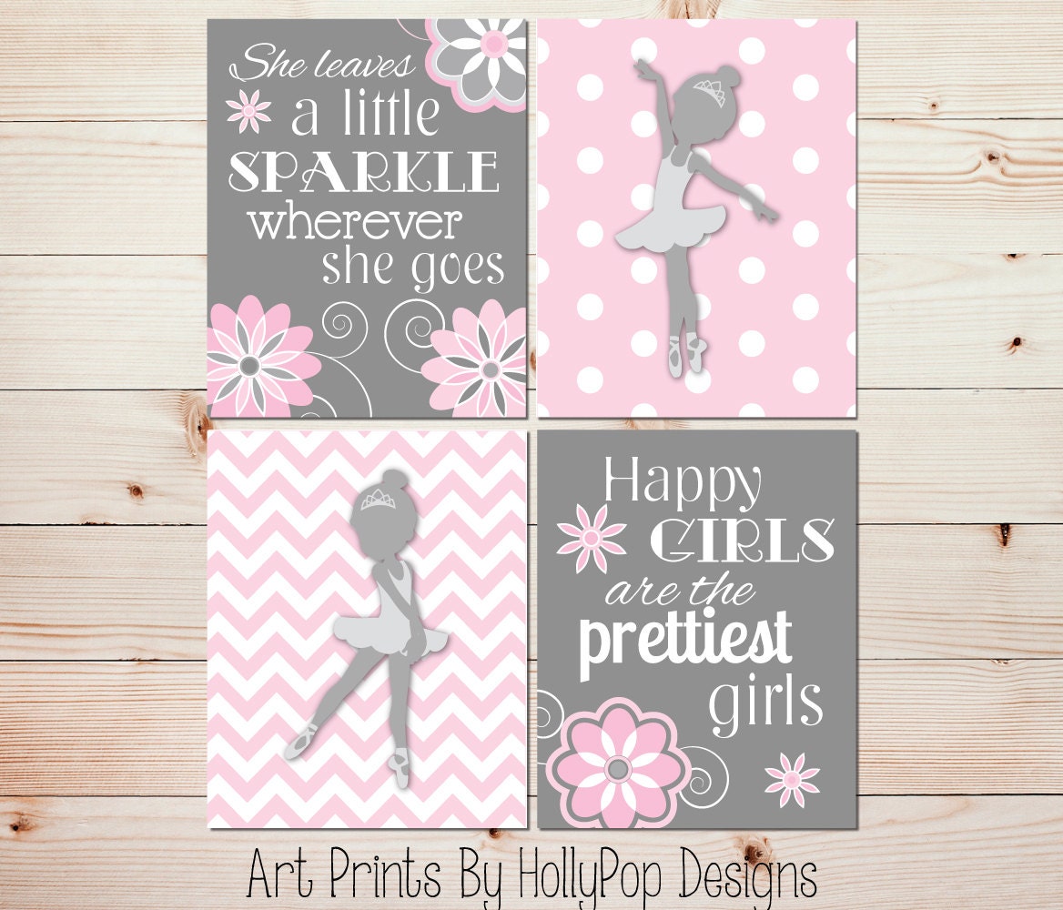 Nursery Art Toddler Girls Room Ballerina Wall by