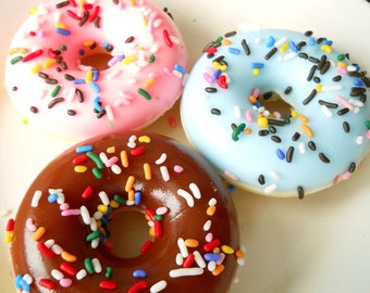 Set of 3 Soap Doughnuts, Children Stocking Stuffer, Unique gifts, Soap Gift Set for Teens, Soap, Homemade Soap, Soap Gift Set