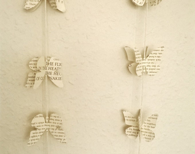 Book Page Butterfly Garland, Wedding Decor, Baby Shower, Party, Birthday Party,wedding centerpiece
