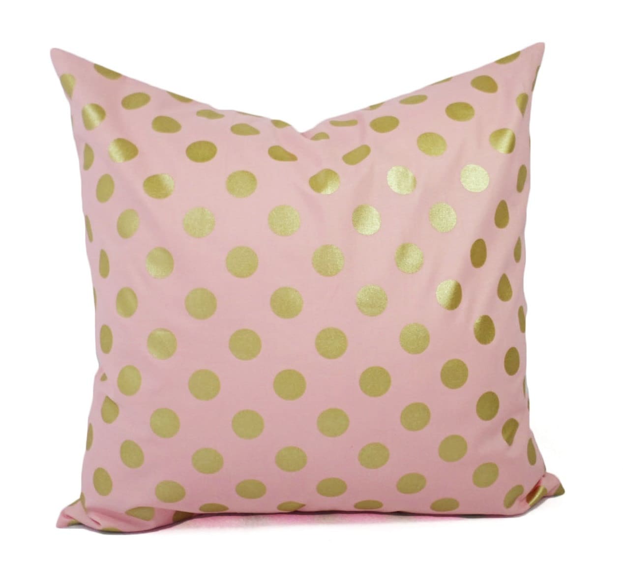Two Metallic Gold Pillow Covers Pink and Gold Pillow Cover