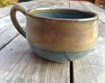 Soup Mug, Handmade Pottery Soup Mug