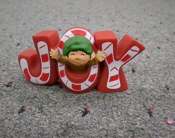 Hallmark Cards JOY Candy Cane Elf Christmas Figurine So Cute Elves