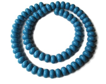 Vintage Hippie Era Blue Genuine Lucite Necklace