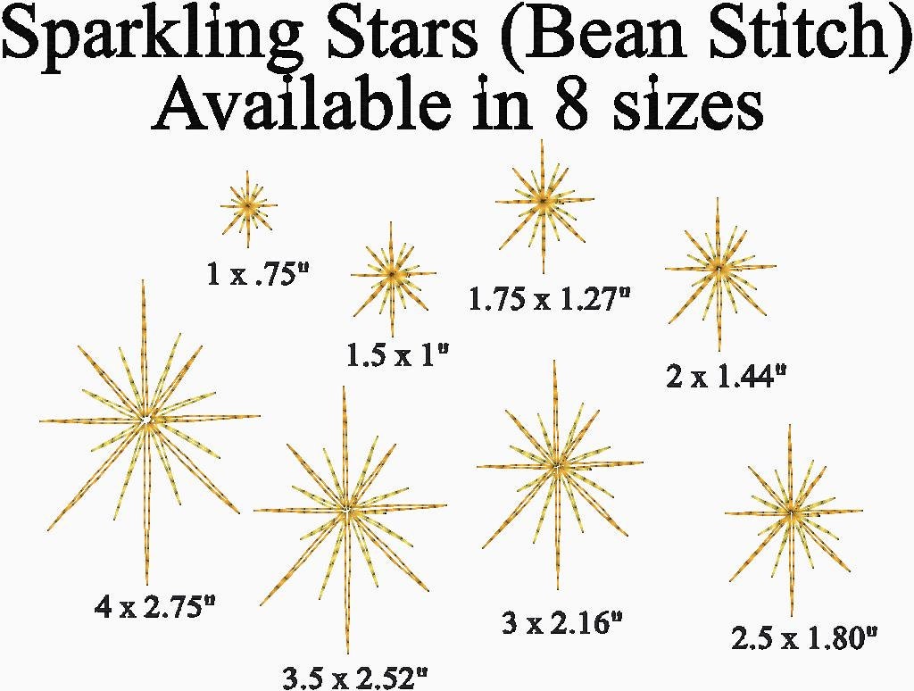 Rhinestone Embellishment Embroidery Glimmering Stars