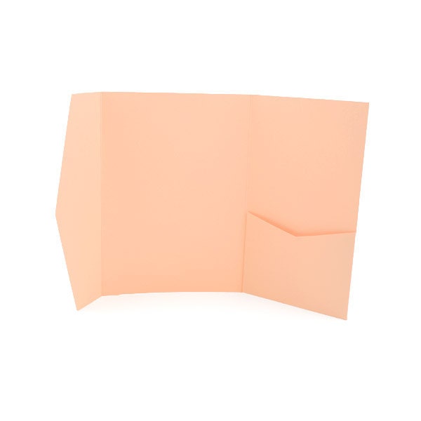 Peach 5″ x 7″ Pocket Fold Invitation Holder, Quantity of 10 DIY