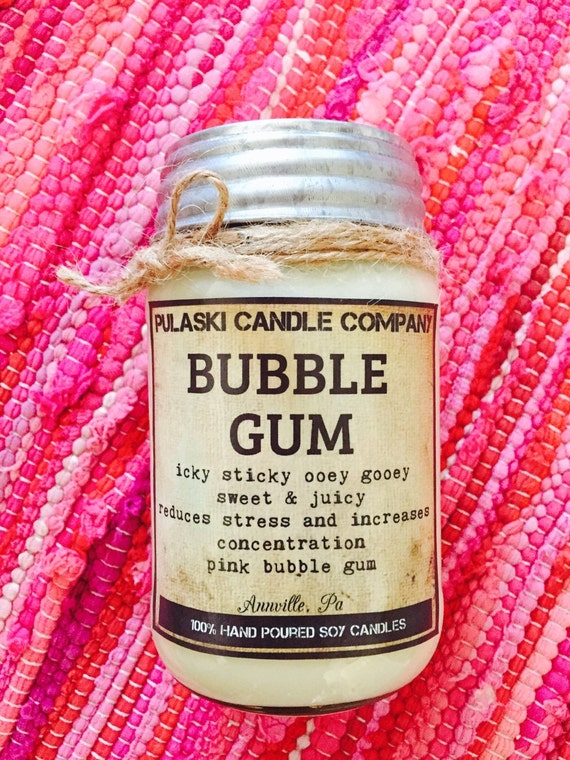bubble gum scented candle