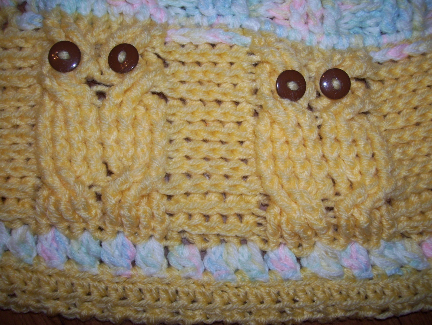 Owl Crochet Baby Blanket by QueenieiisCrochet on Etsy