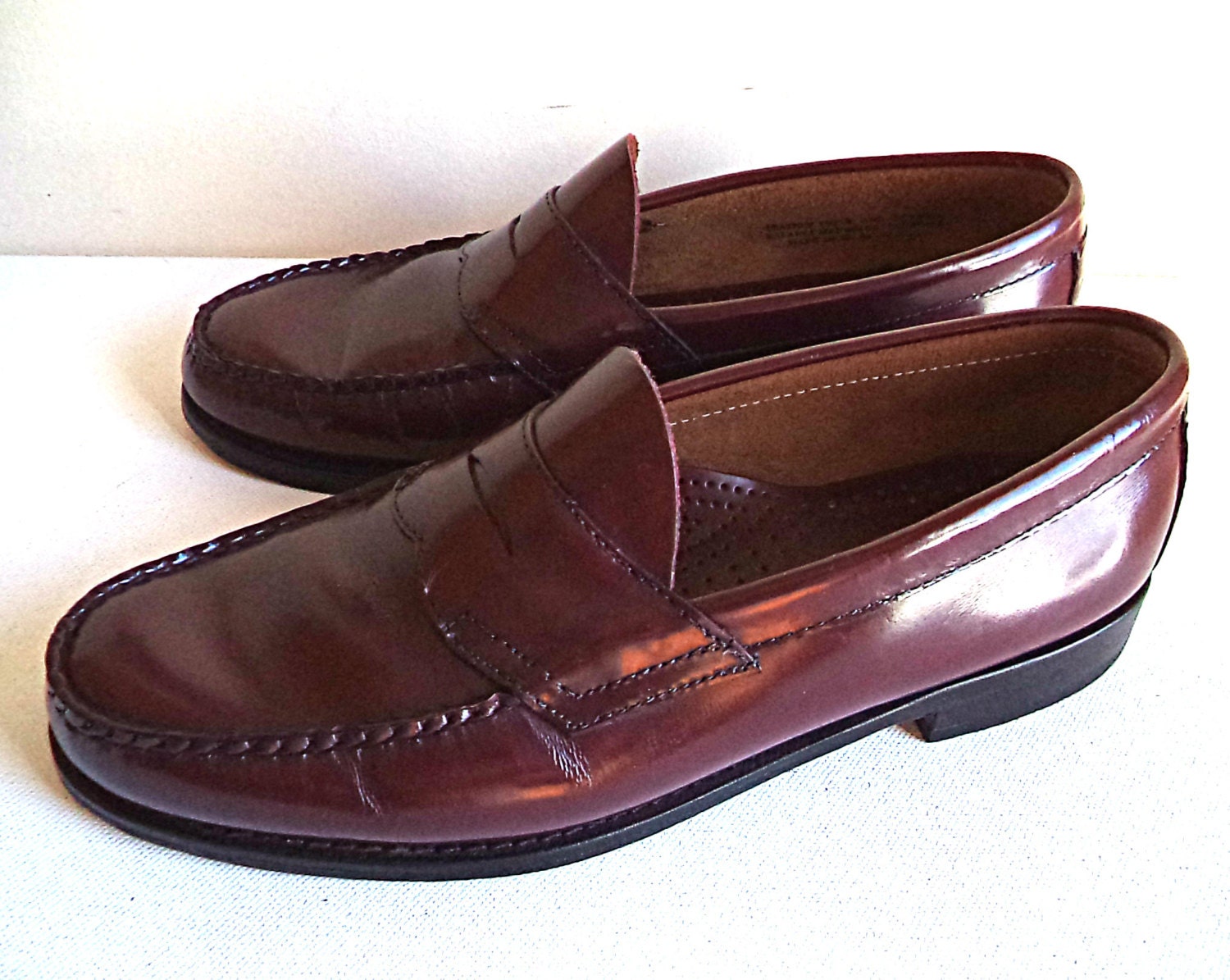 Men's 9 M BASS WEEJUNS Penny LOAFERS Refurbished Brown