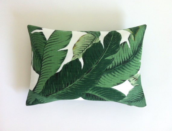 outdoor banana leaf pillow