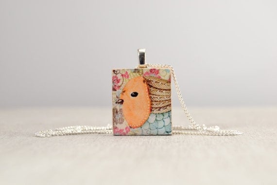 Whimsical Wildlife Scrabble Tile Necklace