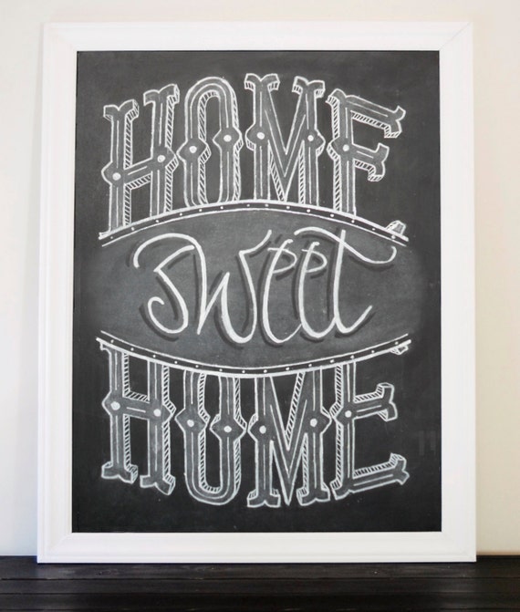 Chalkboard PRINT Home Sweet Home // Home