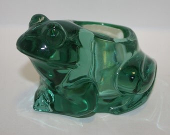 Popular items for green glass frog on Etsy