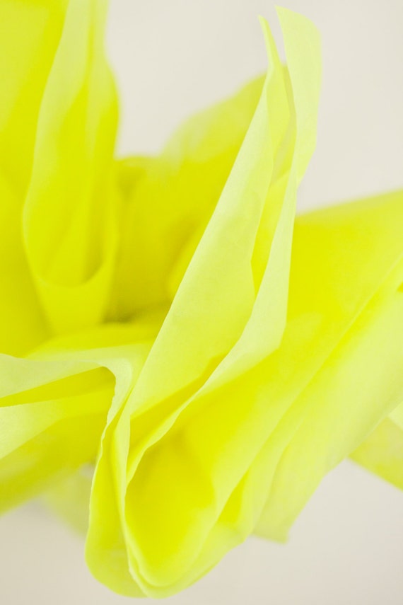 Neon Yellow Tissue Paper Yellow Tissue Paper 24 Sheets