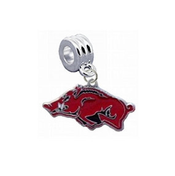 Arkansas Razorbacks NCAA European Charm for by SportsBodyJewelry