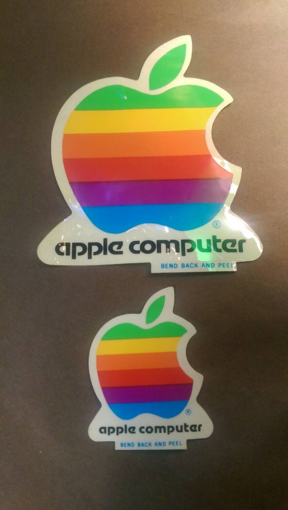 Vintage APPLE COMPUTER Retro Rainbow Sticker by AntiquesRevived