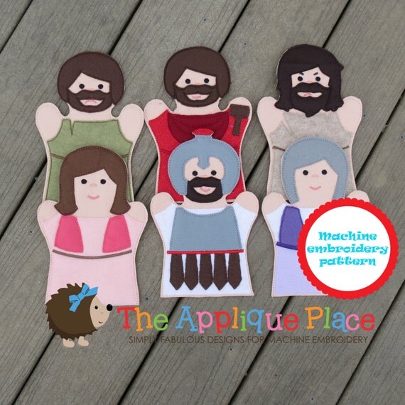 PATTERN Set of 6 Bible Character Puppets Easter Story Hand
