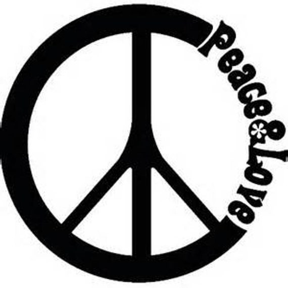 Peace And Love Decal/ Peace Sign Window Decals/Peace