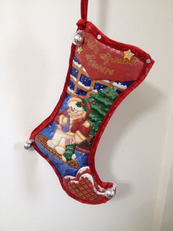 Unique christmas sock.Christmas stocking.Gift sock of Santa Claus.Christmas sock.New Year's decor.personalized christmas stockings. handmade