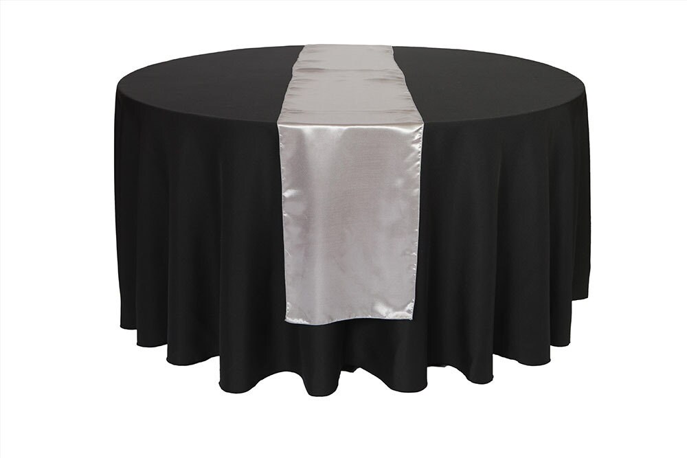Platinum Satin Table Runner Wedding Table Runners