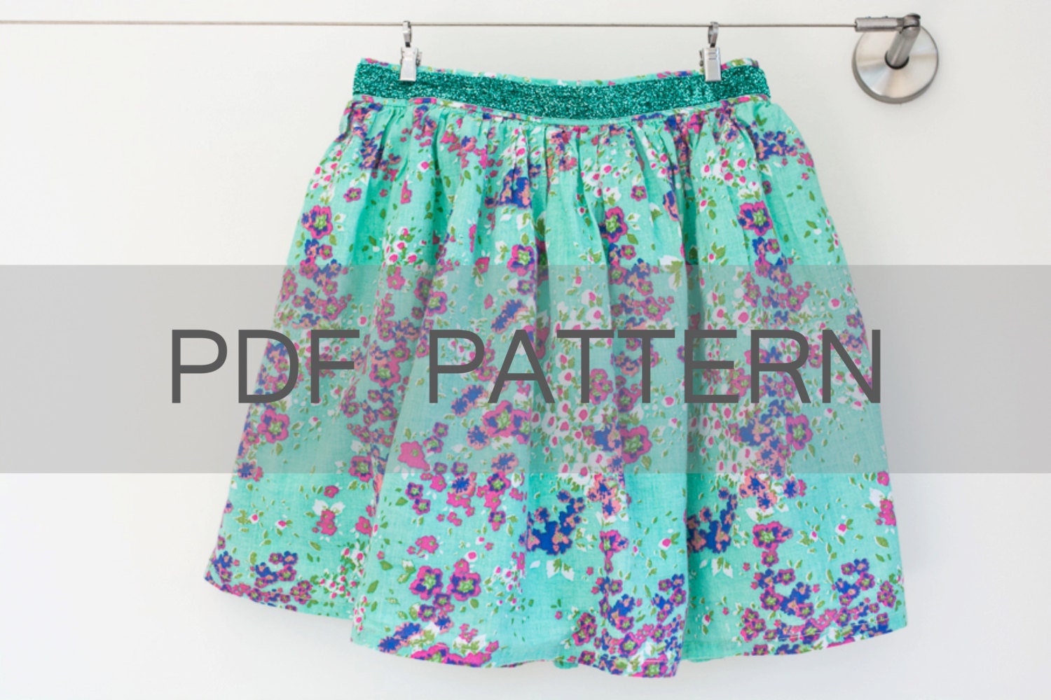 Gathered Skirt PDF sewing pattern girls easy by JillyAtlanta