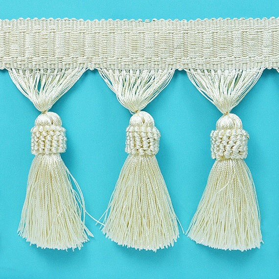 By the Yard6 Ivory Tassel Fringe Trim Fabric Fringe