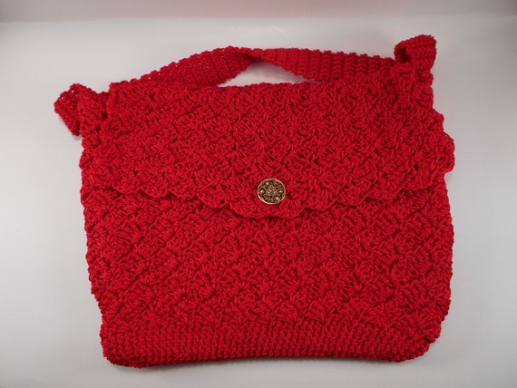 red nylon purse