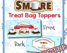 mores Treat Bag Toppers. Prin table and PERSONALIZED Christmas gifts ... mores Treat Bag Toppers. Prin table and PERSONALIZED Christmas gifts ...