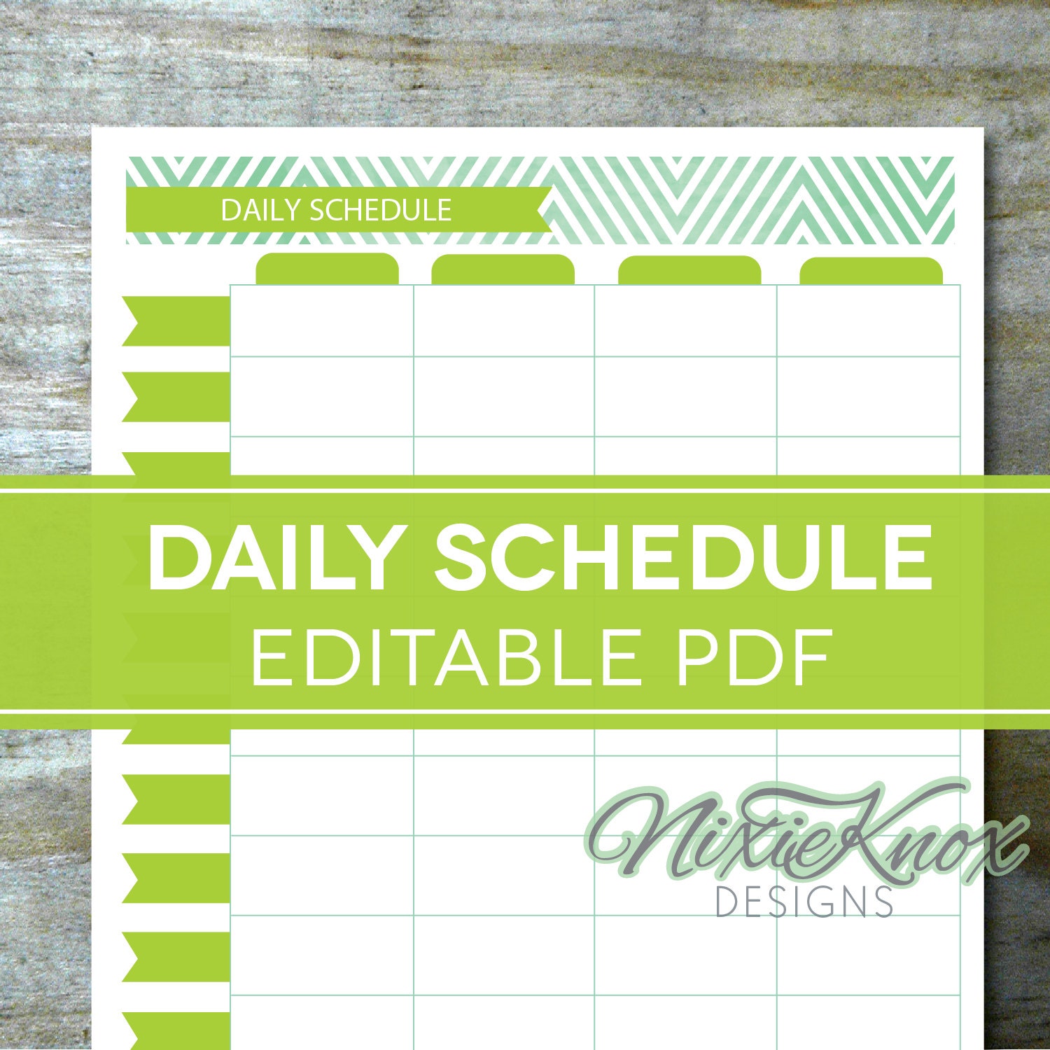 teaching free daily schedule template editable