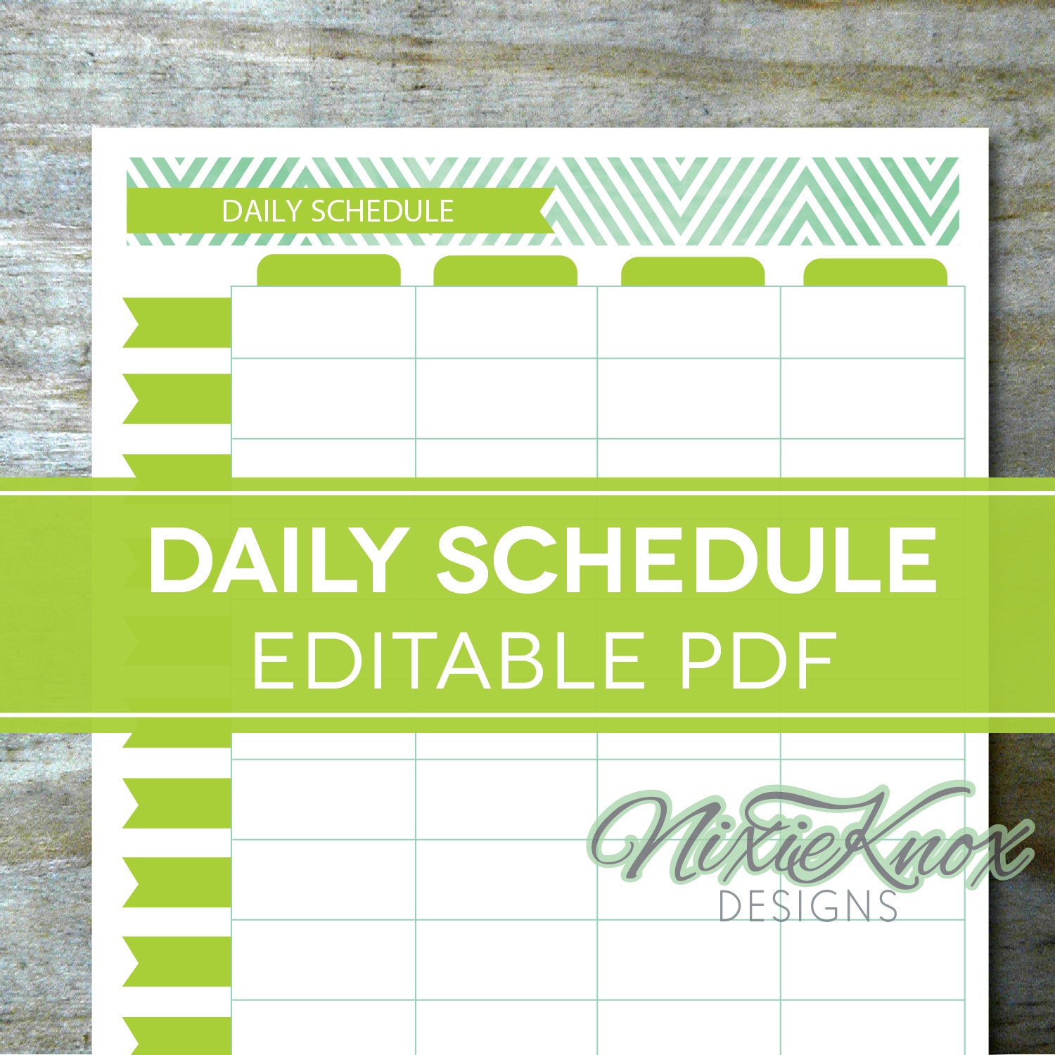 editable daily schedule template for kids