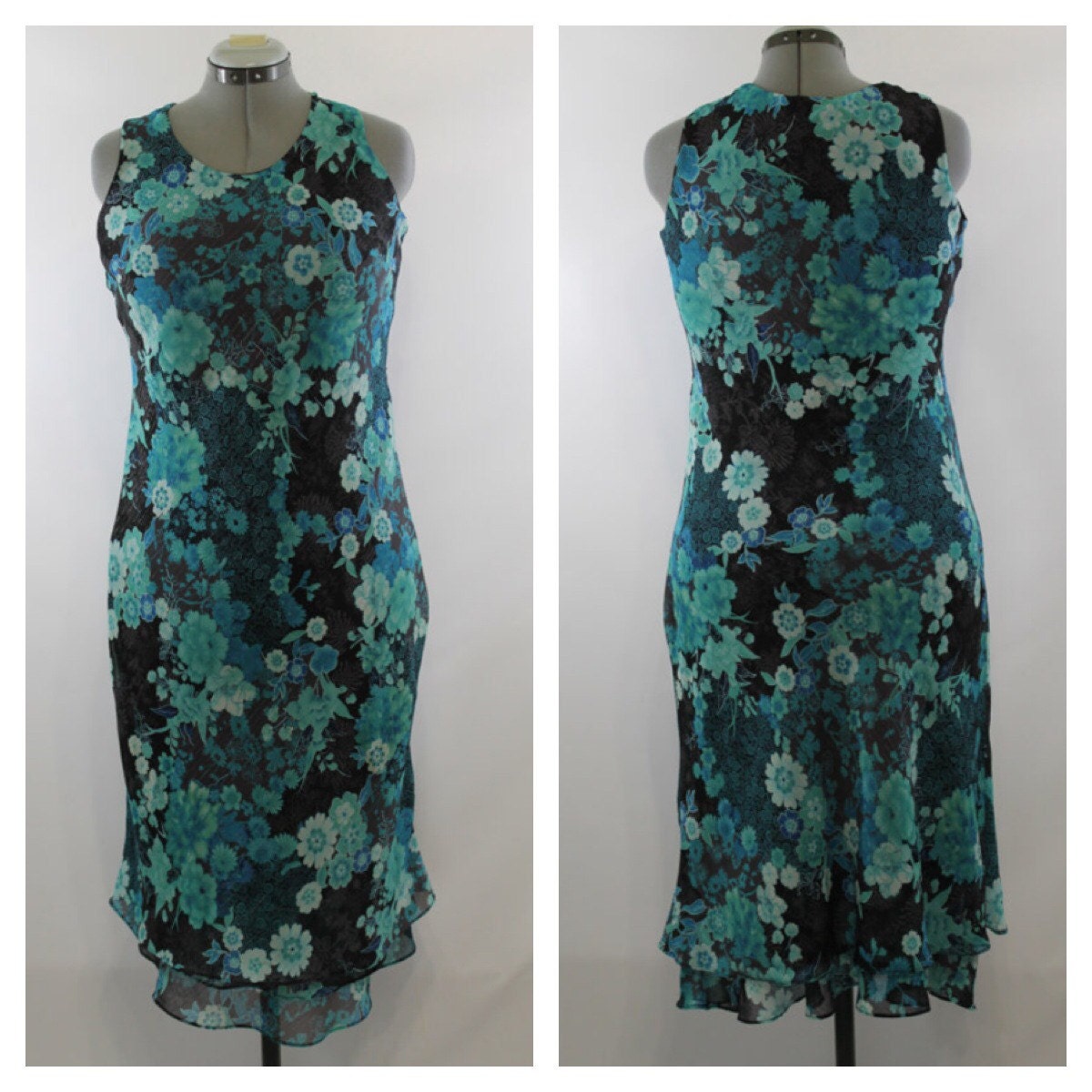90s Dress Floral Dress Floral Midi Dress Flower Print