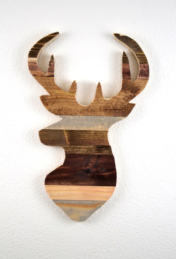 Rustic Deer Wall Silhouette, Rustic Home Decor, Deer Silhouette, Wood