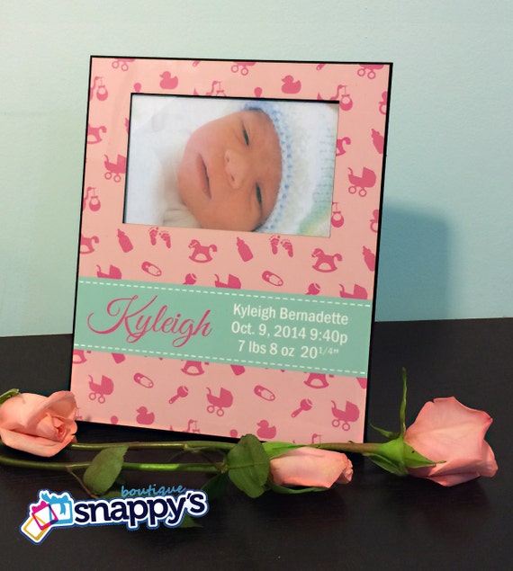 Personalized Baby Picture Frame Girls Nursery Designed by