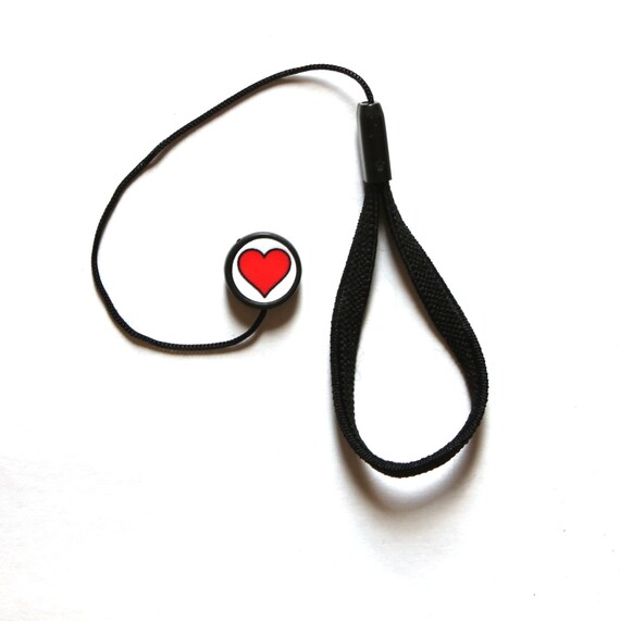 Heart camera lens cap leash for Canon Nikon Fuji Sony etc.