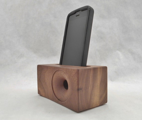 Acoustic iPhone Speaker for iPhone 4 and iPhone 5, Passive iPhone Speaker, Wood iPhone Dock,  iPhone Speaker Dock, Great Stocking Stuffer