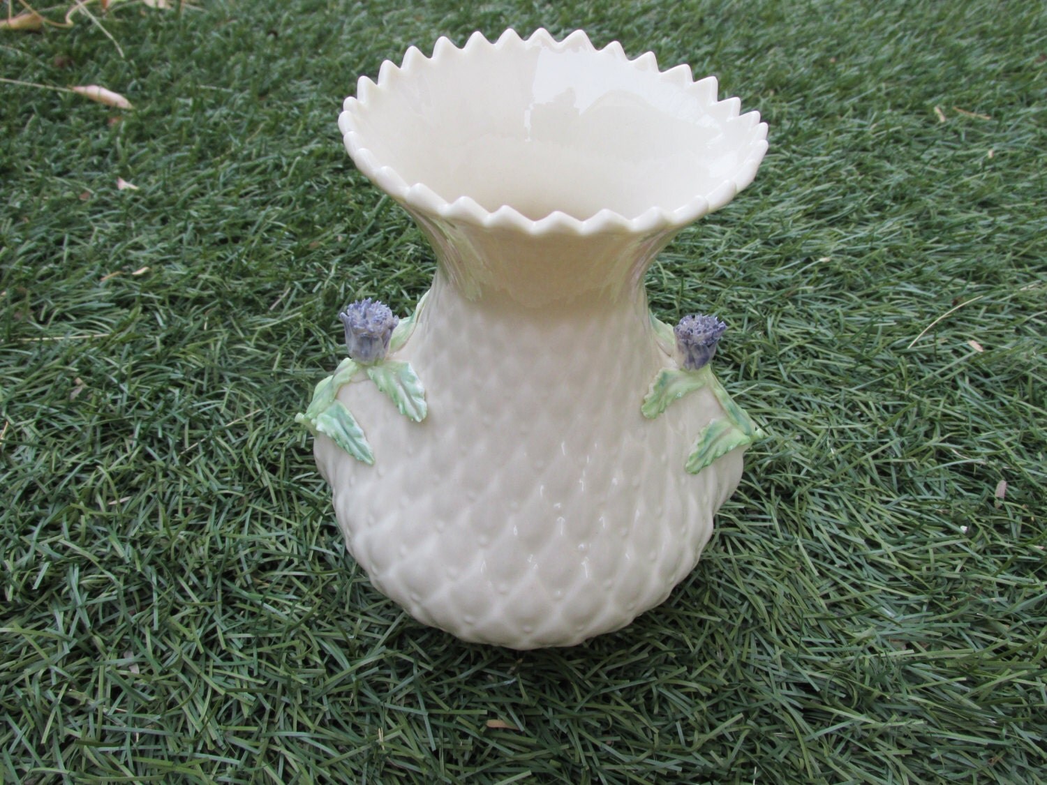 Vase Belleek Thistle Top Vase Porcelain Vase Archive