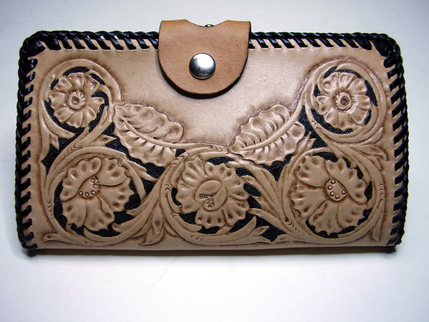New Leather Countess Clutch Purse Hand Tooled by ImpressiveLeather