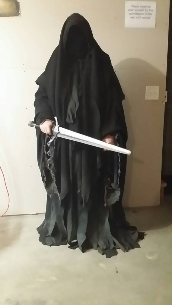 Manteau de Nazgul Seigneur des anneaux fait personnalisé