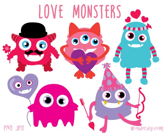 valentine monster clipart - photo #26