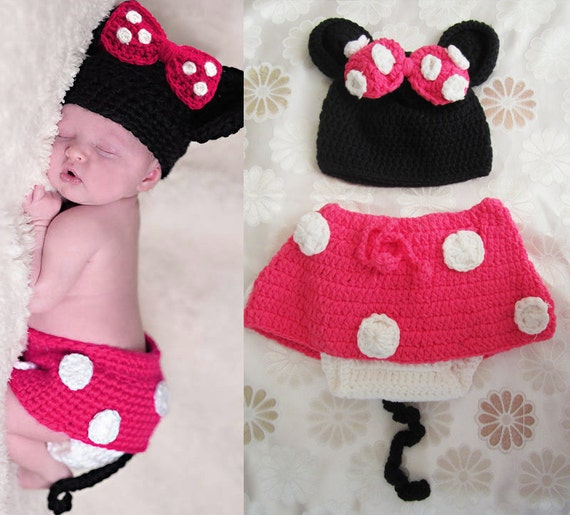 3PCs Infant Baby Crochet Baby Photo Prop by michaelfashionstore