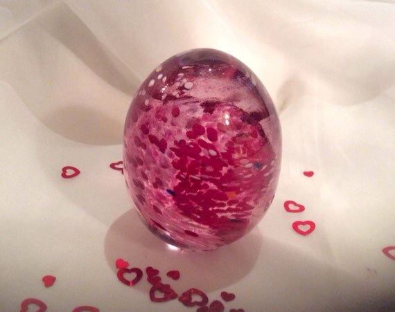 SALE Hand Blown Glass Paperweight. Gifts for Her. Glass
